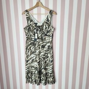 🏷Talbots Zebra Print Sleeveless Midi Dress